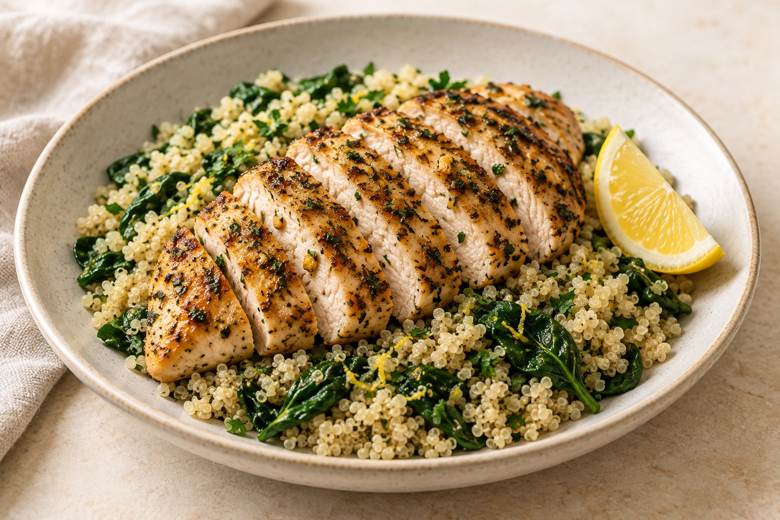 Garlic Herb Chicken and Quinoa