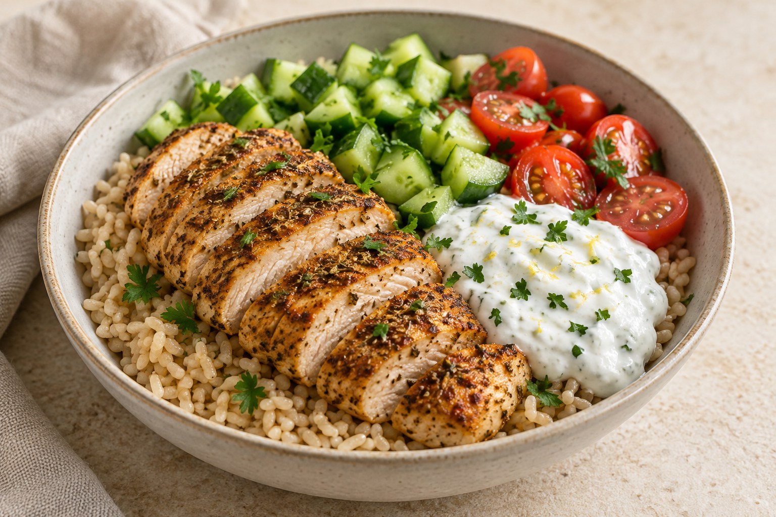Greek Yogurt Chicken Bowl