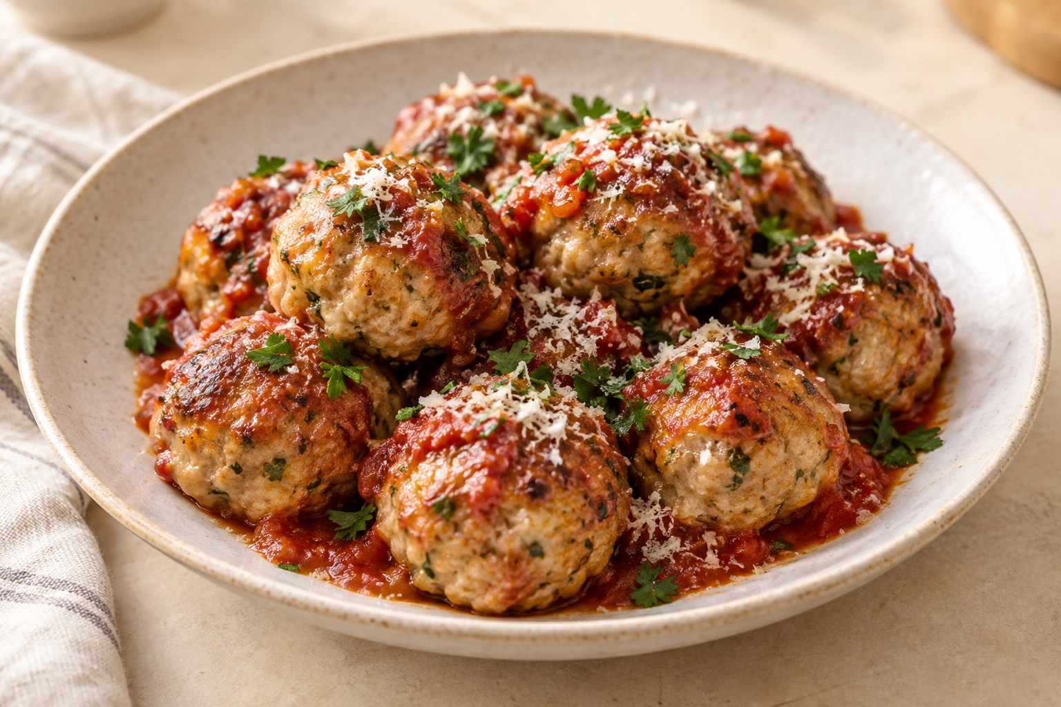 Turkey Cottage Cheese Meatballs
